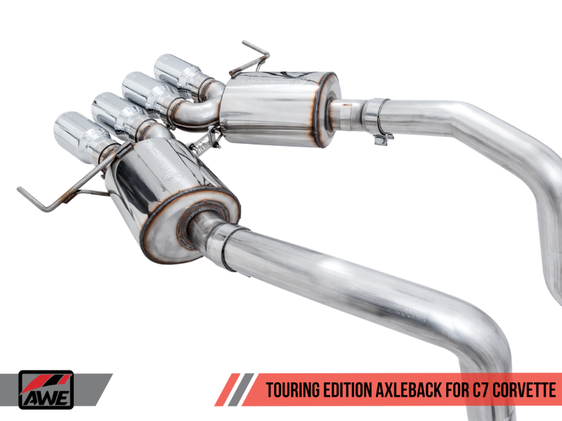 AWE Tuning 3015-42133 FITS 14-19 Chevy Corvette C7 Z06/ZR1 (w/o AFM) Touring Edition Axle-Back Exhaust w/Chrome Tips