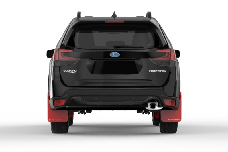 Rally Armor MF52-UR-RD/WH FITS: 2019 Subaru Forester UR Red Mud Flap w/ White Logo