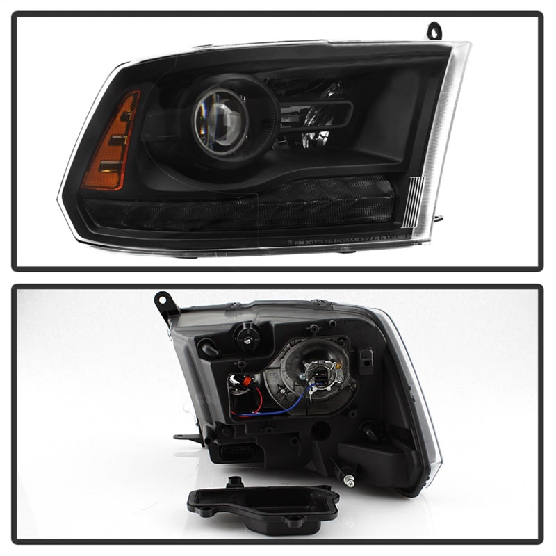 SPYDER 9040238 - xTune Dodge Ram 13-17 ( w/ Factory Projector LED) Projector HeadlightBlack HD-JH-DR13-P-BK