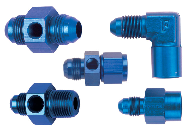 Fragola 495014-BL - Inline Gauge Adapter -12AN Male x -12AN FemBlack