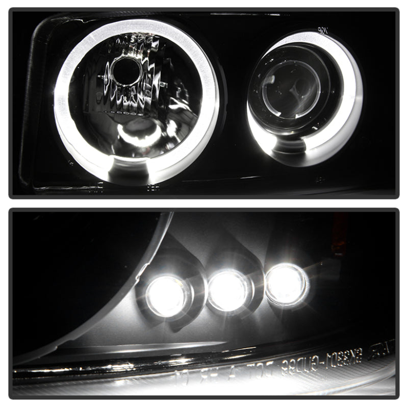 SPYDER 5009357 FITS 5009357 - Spyder GMC Sierra 1500/2500/3500 99-06 Projector Headlights LED Halo LED Black PRO-YD-CDE00-HL-BK