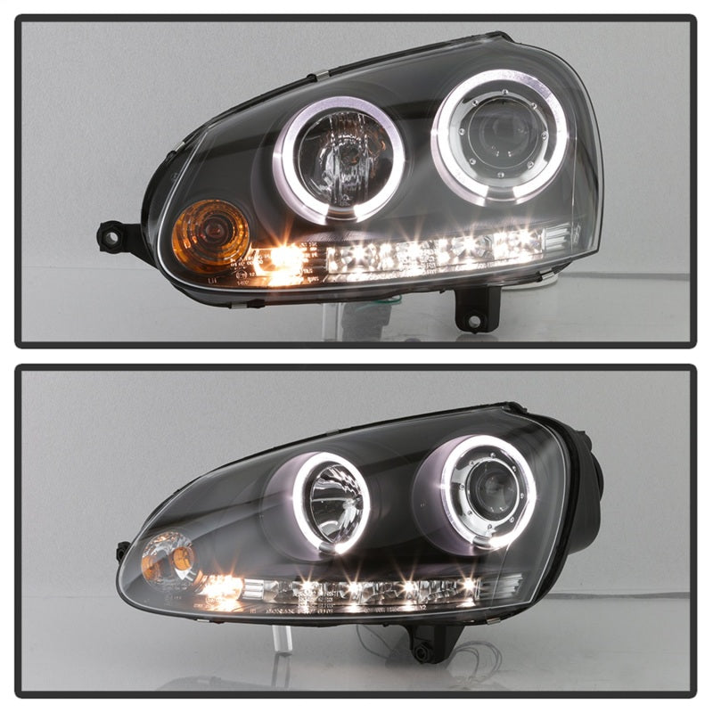 SPYDER 5012098 - Spyder Volkswagen GTI 06-09/Jetta 06-09 Halogen Model OnlyLED Halo DRL Black PRO-YD-VG06-HL-BK