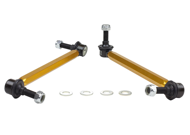 Whiteline KLC169 - 05+ Mustang Coupe 8cyl (Inc Shelby GT/ GT500) Front Swaybar Link Kit H/Duty Adj Steel Ball