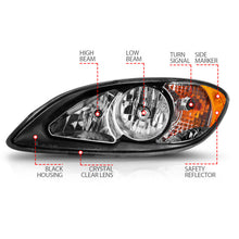 Load image into Gallery viewer, ANZO 131032 FITS 2008-2016 International Prostar Crystal Headlights Black Housing (OE Replacement)