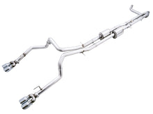 Load image into Gallery viewer, AWE Tuning 3015-42203 FITS 4th Gen GM 1500 6.2L 0FG Catback Split Rear Exit (w/ Bumper Cutouts) - Quad Chrome Tips
