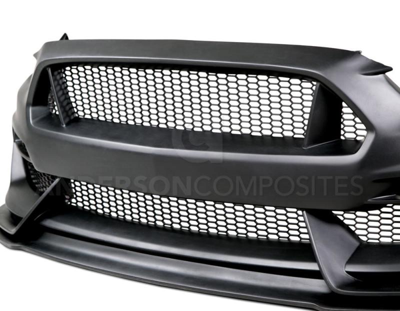 Anderson Composites AC-FB15FDMU-GR-GF FITS 15-16 Ford Mustang GT350 Style Fiberglass Front Bumper w/ Front Lip