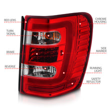 Load image into Gallery viewer, ANZO 311396 FITS 1999-2004 Jeep Grand Cherokee LED Tail Lights w/ Light Bar Chrome Housing Red/Clear Lens