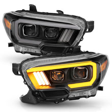 Load image into Gallery viewer, ANZO - [product_sku] - ANZO 2016-2017 Toyota Tacoma Projector Headlights w/ Plank Style Switchback Black w/ Amber w/ DRL - Fastmodz