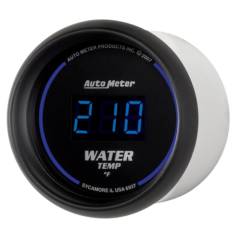 AutoMeter 6937 - Autometer Cobalt Digital 52.4mm Black 0-300 deg F Water Temperature Gauge