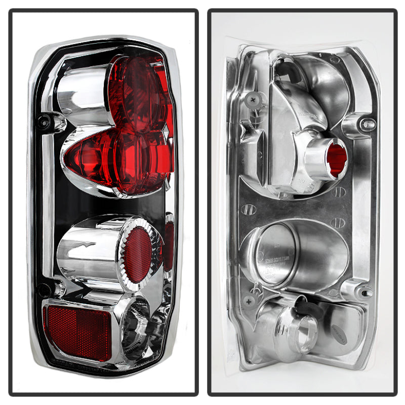 SPYDER 5003317 - Spyder Ford F150 87-96/Ford Bronco 88-96 Euro Style Tail Lights Chrome ALT-YD-FF15089-C