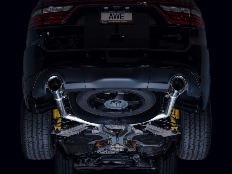 AWE Tuning 3020-32952 FITS 18-23 Dodge Durango SRT & Hellcat Track Edition Exhaust - Chrome Silver Tips
