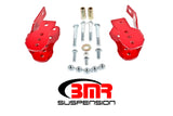 BMR Suspension CAB005R - BMR 05-14 S197 Mustang Bolt-On Control Arm Relocation Brackets Red