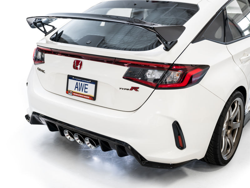 AWE Tuning 3020-52287 FITS 2023 Honda Civic Type R FL5 Track Edition Exhaust w/ Triple Chrome Silver Tips