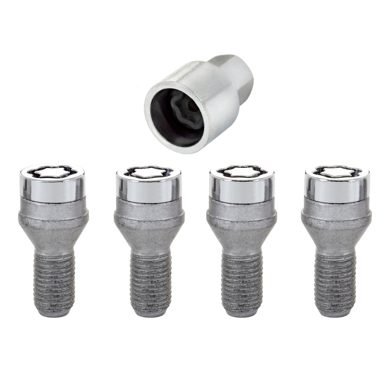 McGard 27216 FITS Wheel Lock Bolt Set - 4pk. (Cone Seat) M12X1.25 / 17mm Hex / 22.0mm Shank Length - Chrome