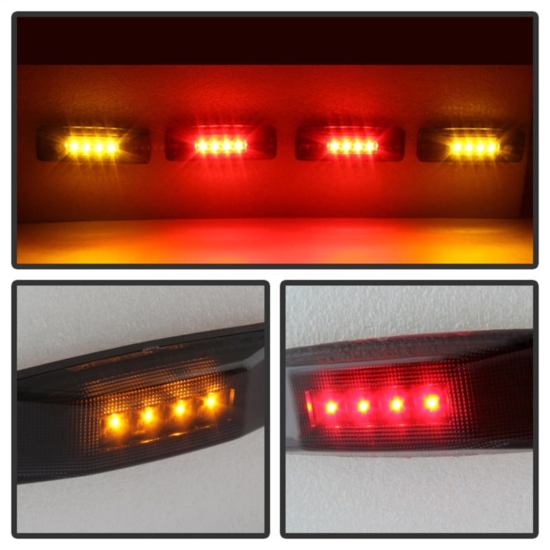 SPYDER 9924705 - Xtune Dodge Ram 94-02 Dually 2 Red LED+2 Amber LED Fender Lights 4pcs Smoke ACC-LED-DR94-FE-SM