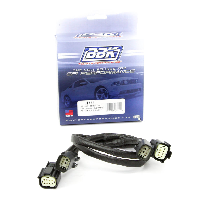 BBK 1111 FITS 11-14 Mustang V6 Front O2 Sensor Wire Harness Extensions 24 (pair)