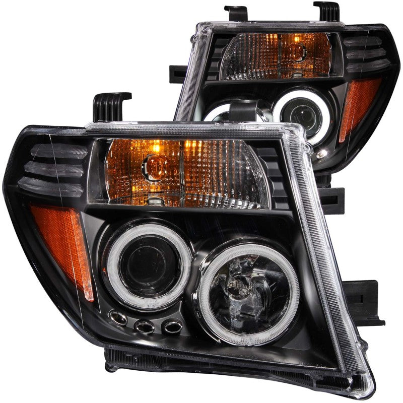 ANZO - [product_sku] - ANZO 2005-2008 Nissan Frontier Projector Headlights w/ Halo Black - Fastmodz