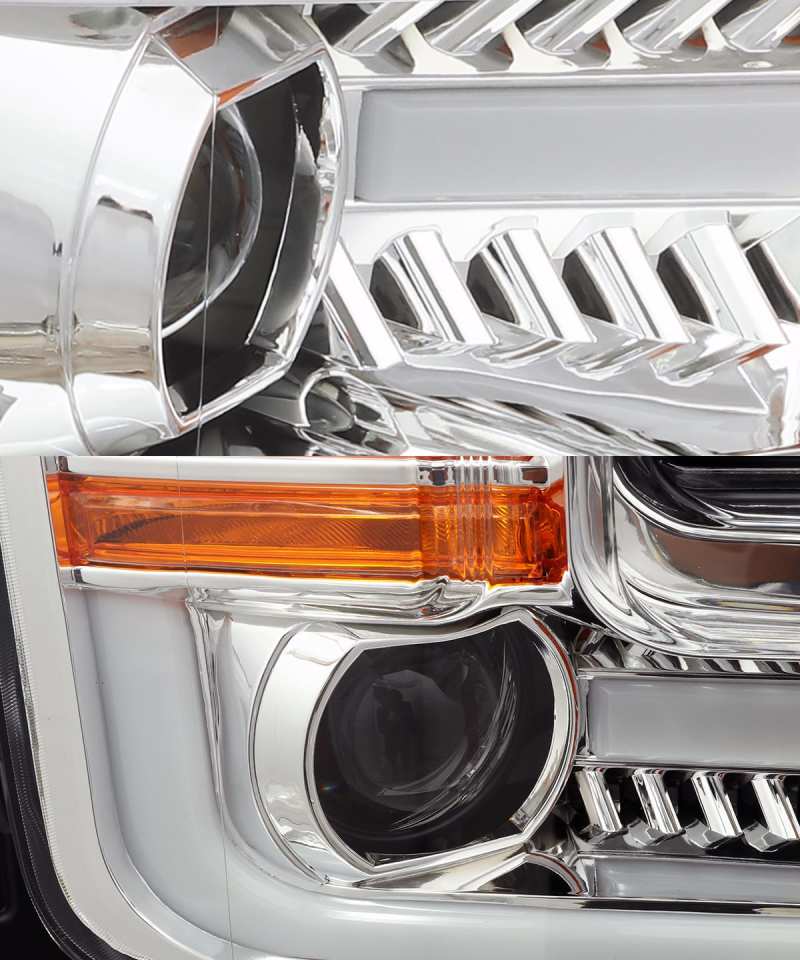 AlphaRex 880157 FITS 15-17 Ford F-150 PRO-Series Projector Headlights Plank Style Chrm w/Activ Light/Seq Signal
