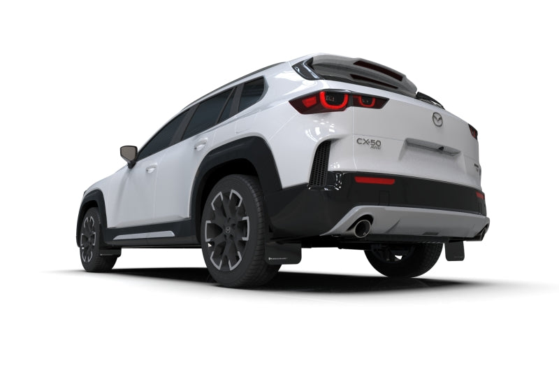Rally Armor MF107-UR-BLK-RD FITS:2024 Mazda CX-50 Black UR Mud Flap W/Red Logo (Will Not Fit CX-5)