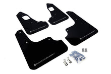 Load image into Gallery viewer, Rally Armor MF10-UR-BLK/SIL FITS: 2008+ Mitsubishi EVO X UR Black Mud Flap w/ Silver Logo