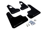 Rally Armor MF10-UR-BLK/SIL FITS: 2008+ Mitsubishi EVO X UR Black Mud Flap w/ Silver Logo