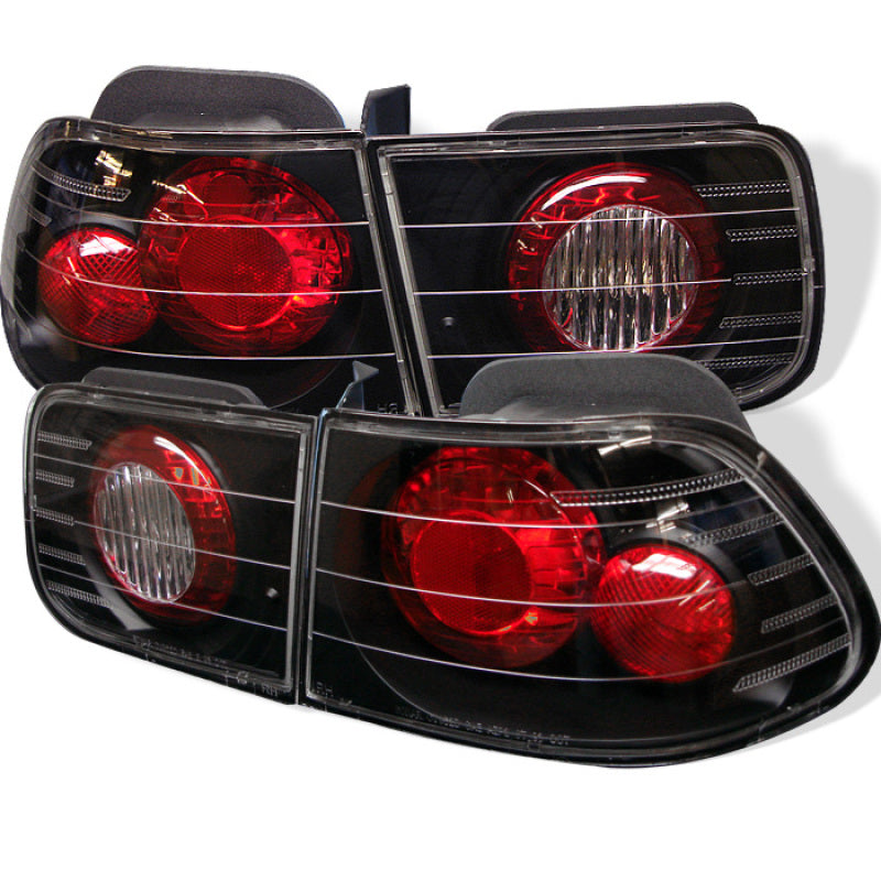 SPYDER 5004796 - Spyder Honda Civic 96-00 2Dr Euro Style Tail Lights Black ALT-YD-HC96-2D-BK