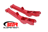 BMR Suspension TCA028R - BMR 10-15 5th Gen Camaro Non-Adj. Rear Lower Control Arms (Polyurethane) Red