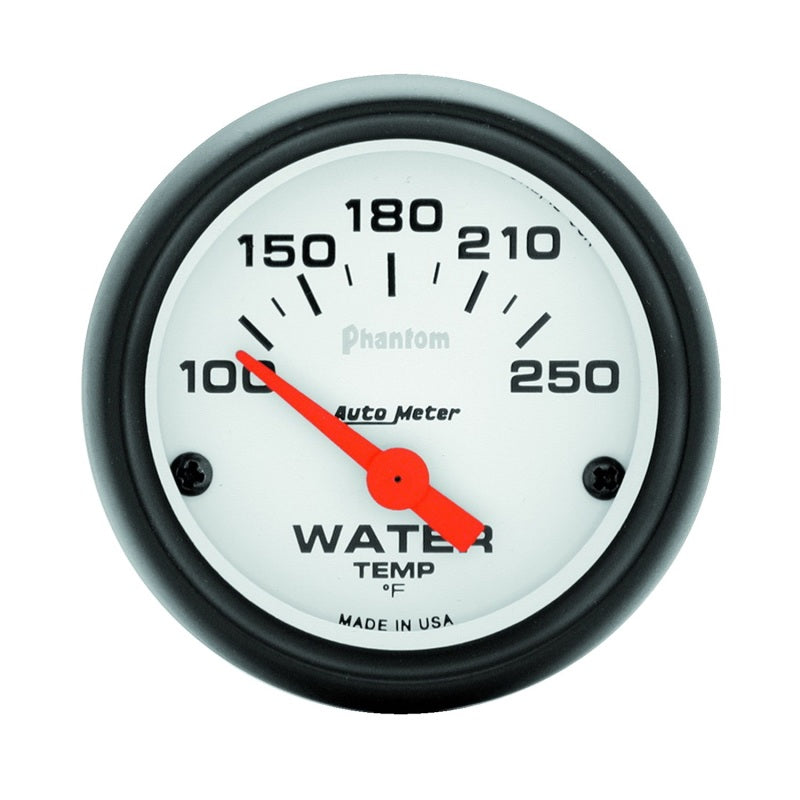 AutoMeter 5737 - Autometer Phantom 52mm 100-250 Deg F Electronic Water Temp Gauge