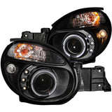 ANZO 121436 FITS: 2002-2003 Subaru Impreza Projector Headlights w/ Halo Black