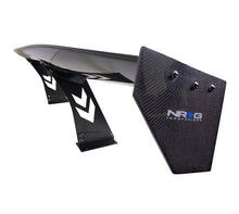 Load image into Gallery viewer, NRG CARB-A691NRG - CARB-A691 Carbon Fiber Spoiler Universal (69in.) w/ Logo / Stand Cut Out / Large Side Plate CARB-A691
