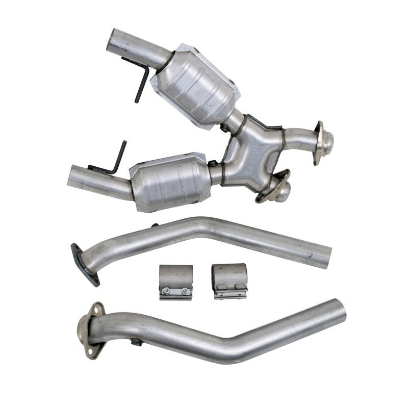 BBK 1666 FITS 96-98 Mustang 4.6 GT High Flow X Pipe With Catalytic Converters2-1/2