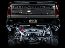 Load image into Gallery viewer, AWE Tuning 3015-42203 FITS 4th Gen GM 1500 6.2L 0FG Catback Split Rear Exit (w/ Bumper Cutouts) - Quad Chrome Tips