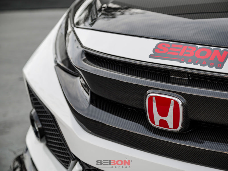 Seibon FG16HDCV4D FITS 16-18 Honda Civic OEM-Style Carbon Fiber Front Grill