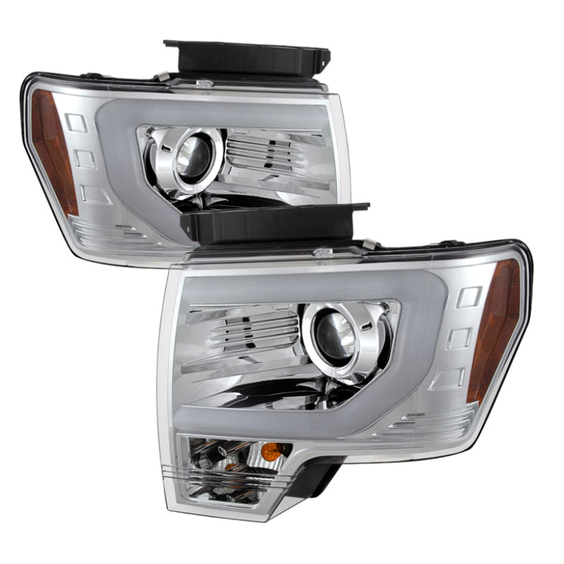 SPYDER 5077639 - Spyder Ford F150 13-14 Projector Fctry Xenon Model- Light Bar DRL Chrm PRO-YD-FF15013-LBDRL-HID-C