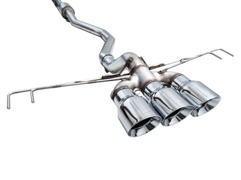 AWE Tuning 3020-52287 FITS 2023 Honda Civic Type R FL5 Track Edition Exhaust w/ Triple Chrome Silver Tips