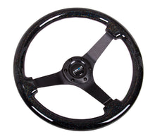 Load image into Gallery viewer, NRG RST-036BSB-BK - Reinforced Steering Wheel (350mm / 3in Deep) Classic Blk Sparkle Wood Grain w/Blk 3-Spoke Center