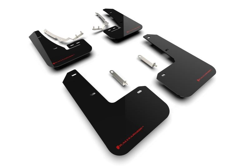 Rally Armor MF80-UR-BLK/RD FITS: 2022 MK8 Volkswagen Golf GTI/R Black UR Mud Flap w/ Red Logo