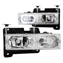 Load image into Gallery viewer, ANZO - [product_sku] - ANZO 1988-1998 Chevrolet C1500 Crystal Headlights Chrome w/ Halo - Fastmodz