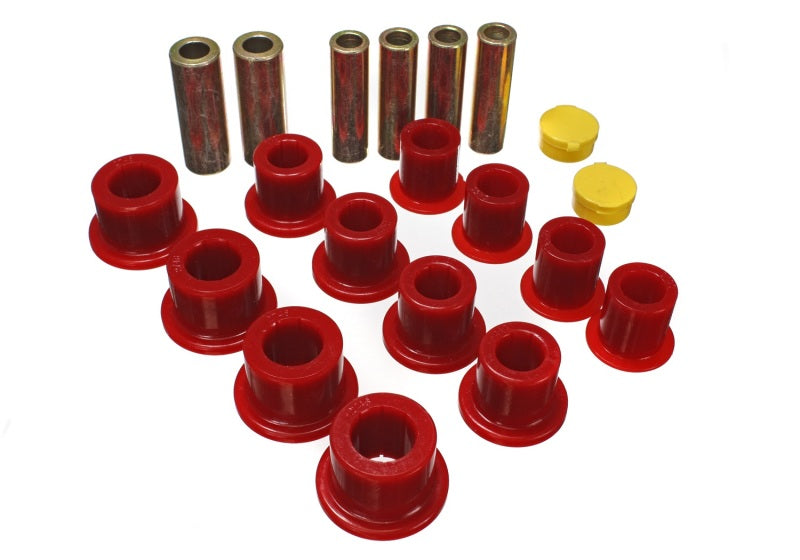 Energy Suspension 4.2148R - 00-04 Ford Excursion 4WD / 99-04 F250/F350 4WD Red Front Leaf Spring Bushing Set