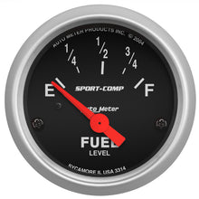 Load image into Gallery viewer, AutoMeter 3314 - Autometer Sport Comp 52mm Short Sweep Electronic Fuel Level Gauge