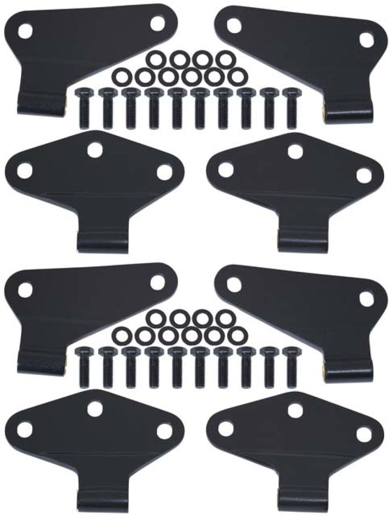 Kentrol 80581 FITS 07-18 Jeep Wrangler JK Body Door Hinge Set 8 Pieces 4 DoorTextured Black