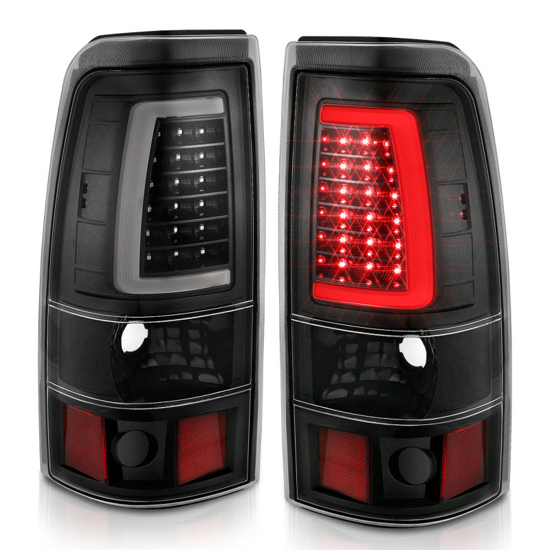 ANZO 311330 -  FITS: 1999-2002 Chevy Silverado 1500 LED Taillights Plank Style Black w/Clear Lens