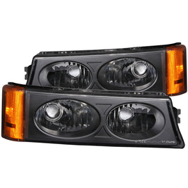 ANZO - [product_sku] - ANZO 2003-2006 Chevrolet Silverado 1500 Euro Parking Lights Black - Fastmodz
