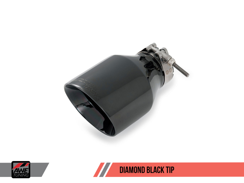 AWE Tuning 3020-23028 FITS Mk6 GLI 2.0T - Mk6 Jetta 1.8T Track Edition Exhaust - Diamond Black Tips