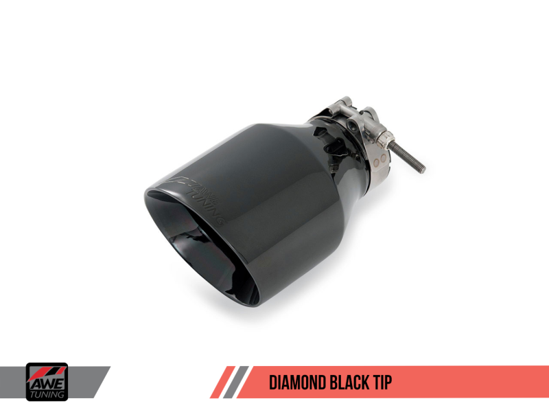 AWE Tuning Mk6 GTI Performance Catback - Diamond Black Round Tips