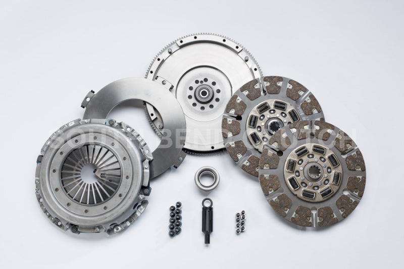 South Bend Clutch SFDD3250-6-ORG - 99-03.5 Ford 7.3 Powerstroke ZF-6 Street Dual Disc Organic Clutch Kit