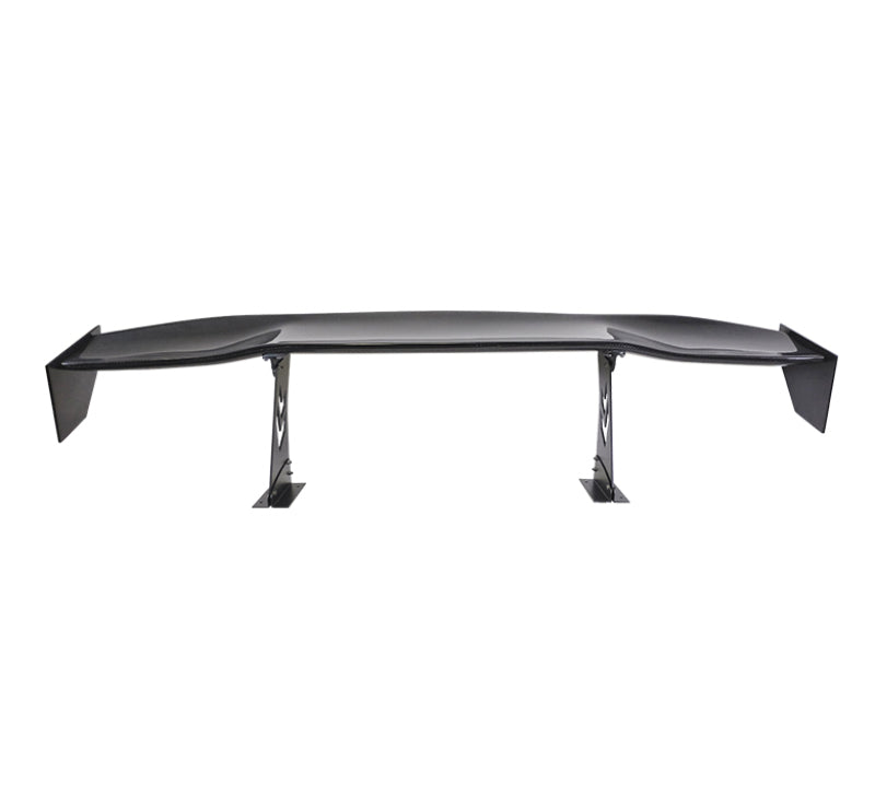 NRG CARB-A691NRG - CARB-A691 Carbon Fiber Spoiler Universal (69in.) w/ Logo / Stand Cut Out / Large Side Plate CARB-A691