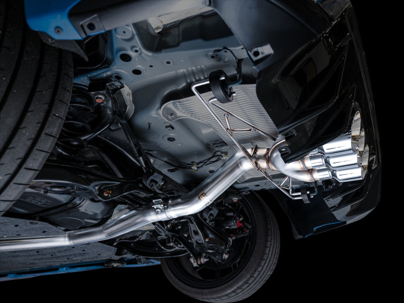 AWE Tuning 3020-52287 FITS 2023 Honda Civic Type R FL5 Track Edition Exhaust w/ Triple Chrome Silver Tips
