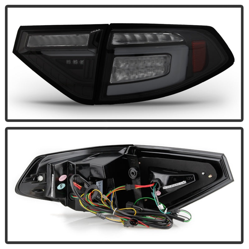 SPYDER 5086747 - Spyder 08-14 Subara Impreza WRX Hatchback LED Tail Lights Seq Signal Blk Smoke ALT-YD-SI085D-SEQ-BSM