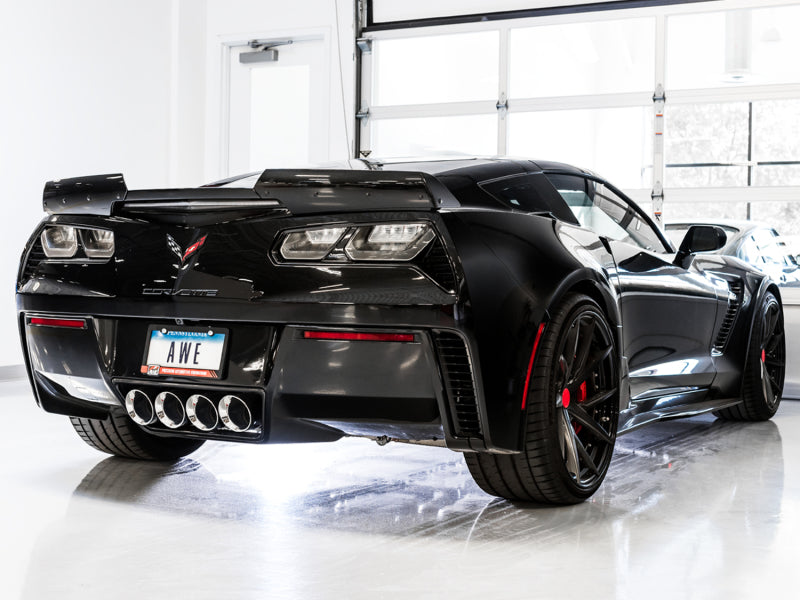 AWE Tuning 3020-42073 FITS 14-19 Chevy Corvette C7 Z06/ZR1 (w/o AFM) Track Edition Axle-Back Exhaust w/Chrome Tips